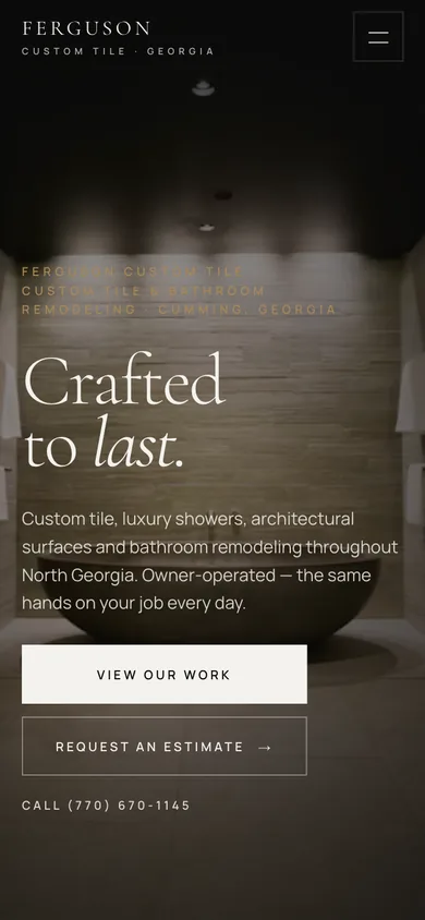 Ferguson Custom Tile mobile website