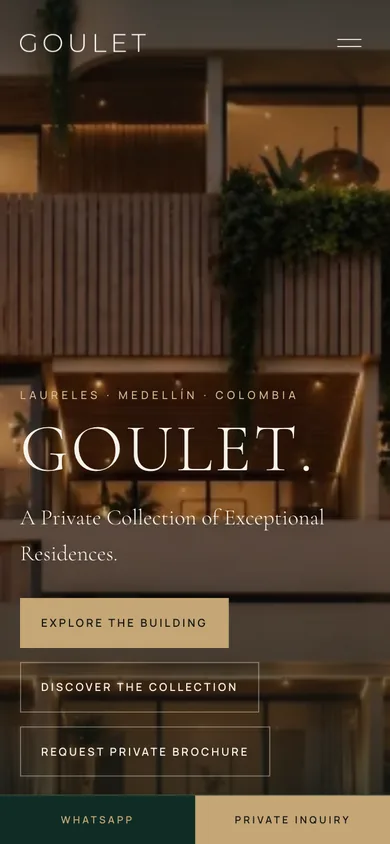 GOULET mobile website