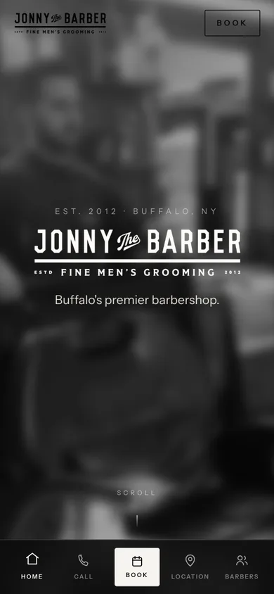 Jonny the Barber mobile website