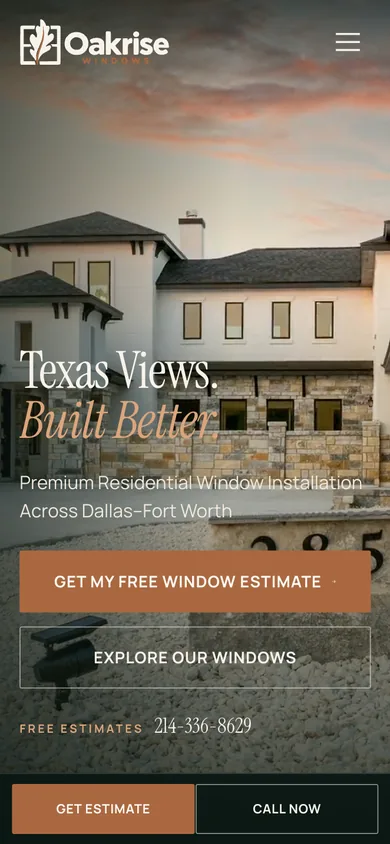 Oakrise Windows mobile website