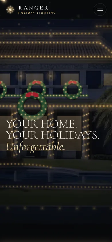 Ranger Holiday Lighting mobile website