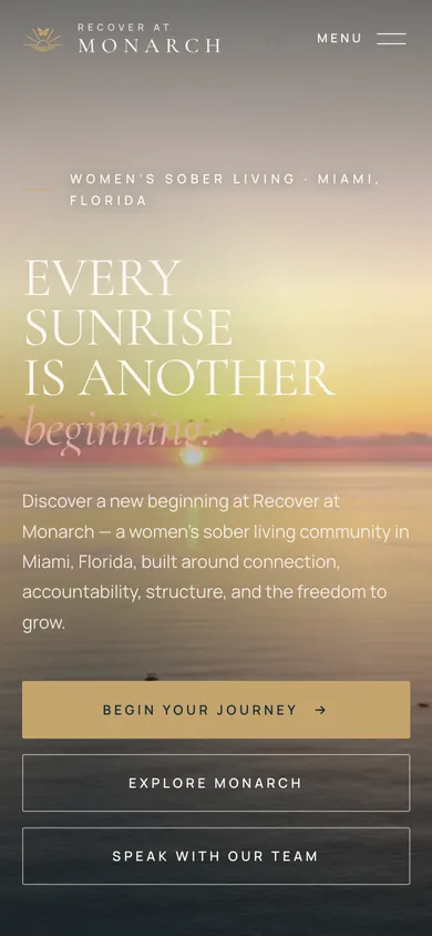 Recover at Monarch mobile website